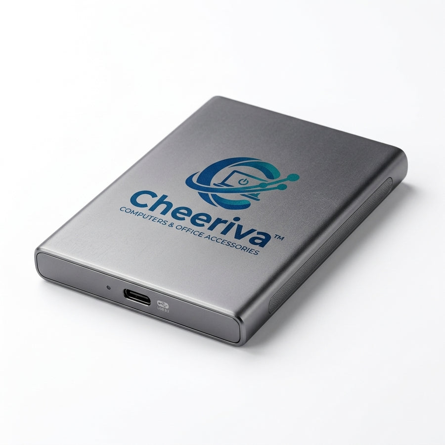 Cheeriva™ 1TB Portable External SSD – USB-C High-Speed Solid State Drive with All-Metal Housing, USB 3.0 Compatibility, Slim Compact Storage for Laptop, Desktop, Work & Travel