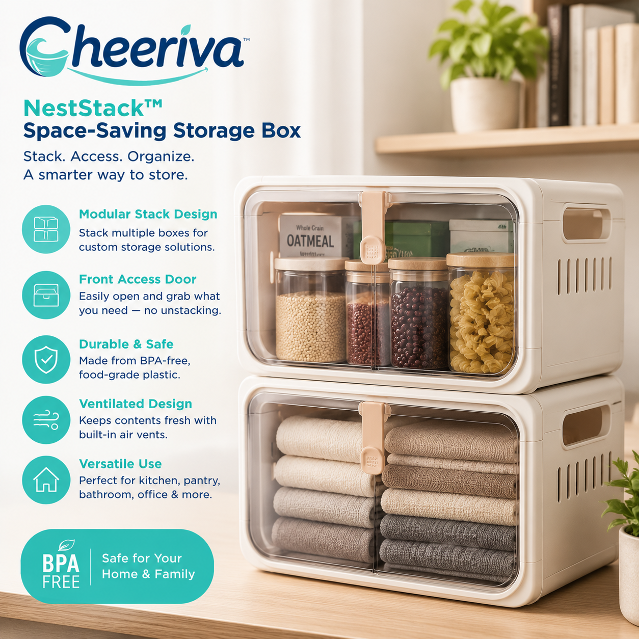 Cheeriva™ NestStack Pro Modular Storage Organizer
