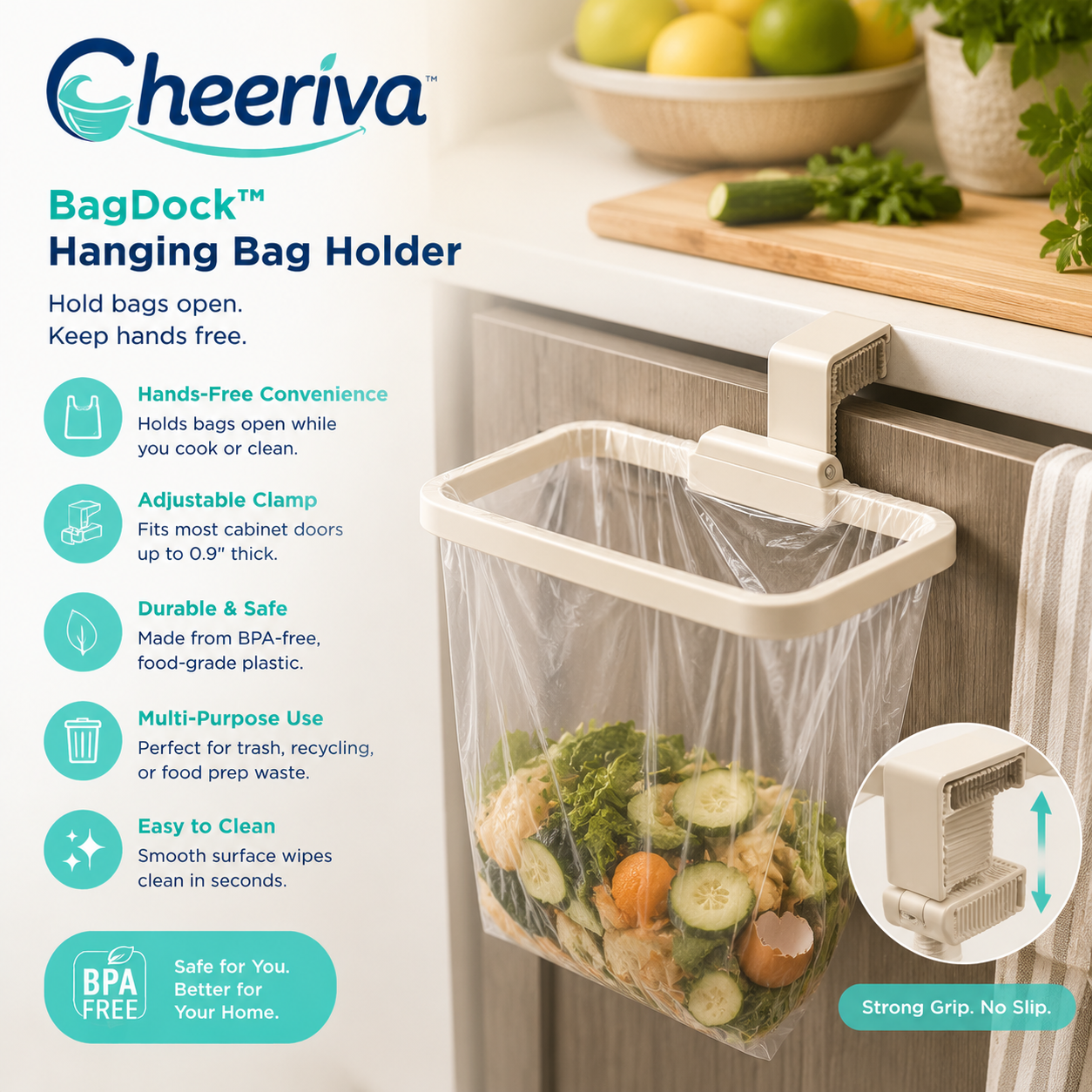 Cheeriva™ BagDock Pro Hanging Bag Holder Station